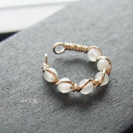 14kgf ムーンストーンringイヤーカフ(片耳)  【WM-499EC】の画像