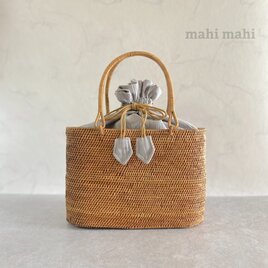 定番のベーシックデザイン☆カジュアルに使えるかごバッグ♪バリ島 アタバッグ ハンドバッグ ハンドメイド かご