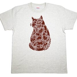 アートTシャツ-猫シルエットの画像