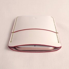【全機種対応スマホケース】革 花いろ 桜色 春色 ベージュピンク 手縫い 手作り【spot/すぽっと】の画像