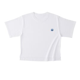 ウィメンズオーバーTシャツ【ホワイト】 WED  HYM 刺繍ワッペンの画像