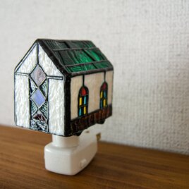 『光を灯すお家』［ステンドグラス］ランプの画像