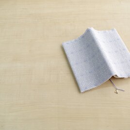 手織りブックカバー(新書）ブルーフラワーの画像