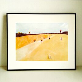風景画｜原画「春の風景2」※ボックス額縁入り | iichi 日々の