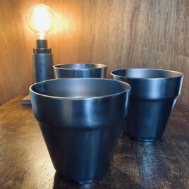 鉄の植木鉢　3個セット　5号サイズ