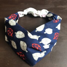 ターバン　ヘアバンド　大きさ調節可能　北欧柄