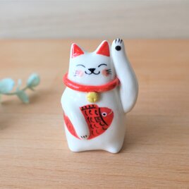 鯛抱き招き猫（ 左手 ）　　　　　　　　　〈リニューアル〉