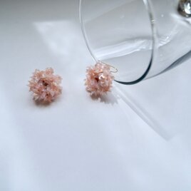 konpeito刺繍ピアス(イヤリング)　pinkの画像