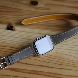 【新作】高級革使用のApple Watchベルト　2重巻きタイプ　時計ベルト レザー　腕時計　革ベルト　皮　革の画像