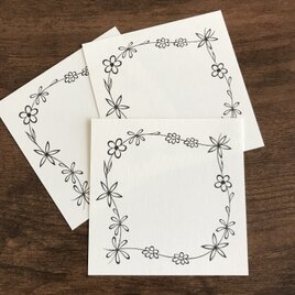 花メッセージカード　正方形の画像