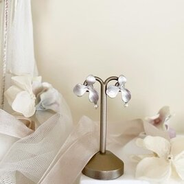 三つ葉＆パールピアス