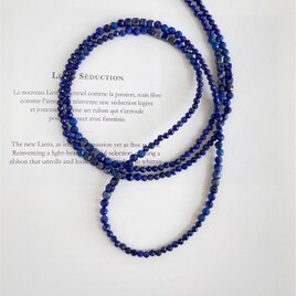 新作 テスト販売 聖なる石 ラピスラズリのロングネックレス 1本 グラスコードに変更可能