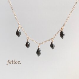 天然石ブラックスピネル14kgf華奢ブレスレット