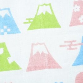 かやのふきん「富士山ちらし」　作者：粟辻デザインの画像