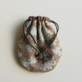 ミニ巾着　YUWA綿麻