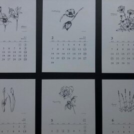 ２０２２寄添花(よりそいばな) カレンダー　ポストカードカレンダーの画像