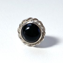 オニキスのピンブローチ