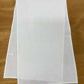 enricaボティタオル Bー綿シルク綾織　WHITE × LIGTHT GRAYの画像