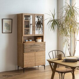 キッチンボード　食器棚　カップボード　キャビネット　アイアン　w80