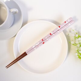 水玉箸　23cm　ピンク