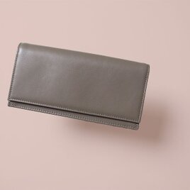 '上質イタリアンレザー'『スリムでシック』な長財布 - Long Wallet - トープ -