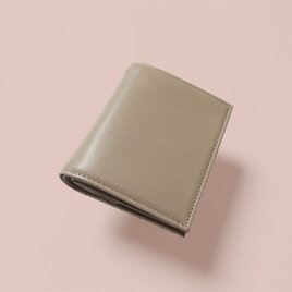 '上質イタリアンレザー'「小銭が取り出しやすい！」軽量コンパクト財布 - Short Wallet -サンドベージュ