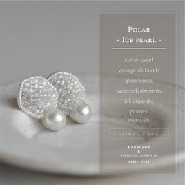 【耳飾り】Polar - Ice pearl -の画像
