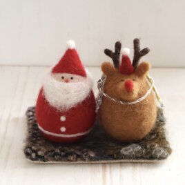 【再販】サンタだるまとトナカイだるまのクリスマスセット