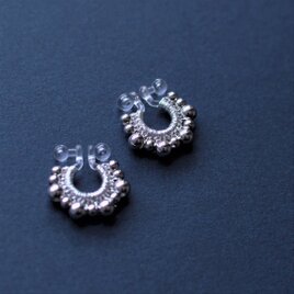 mini ring (silver) 樹脂製ノンホールピアスの画像