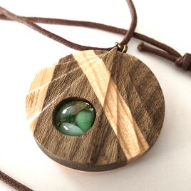 【送料無料】Wooden necklace ORIHIME-5の画像