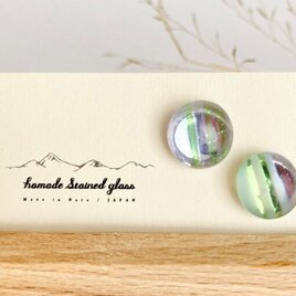 ガラス おさんぽ ピアス ／ イヤリング 一粒 シンプル 小さめ ギフト