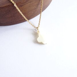 クローバー シェル+淡水パール necklaceの画像