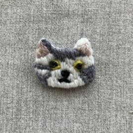 ネコ　アメリカンショートヘア風＊ブローチ