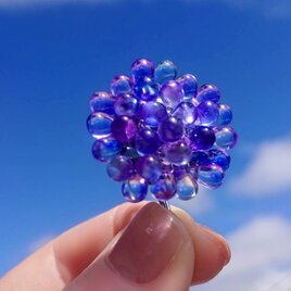 *Always*紫色の紫陽花ポニーフックの画像
