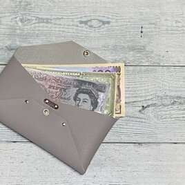 ✉L.A.N's  BPS  leather case ✉【牛革　ライトグレー系】