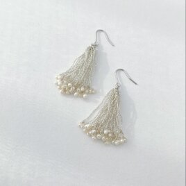 SHINE（tassel）ピアス＆イヤリング／silverの画像