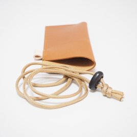 めがね入れ キャメル パラコード紐  本革 かばんの中の整理やキャンプにも