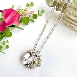 ビッグ ビジューネックレス -Frost flower 霜華- | 卒業式や入学式にも