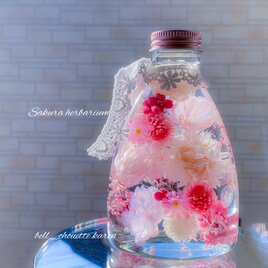 桜❁⃘*.ﾟピンクハーバリウム❁⃘*.ﾟコチ瓶の画像