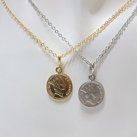 PENNY COIN 幸せのペニーコインチャームネックレス 2カラー ANGEL FACTORY agf-112の画像