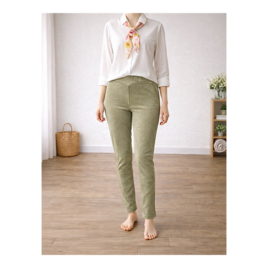 ❤SALE❤穿いている感じがしない美脚スキニーストレートストレッチロングパンツ:7～13号の方対応！通年使用◎ベージュ柄