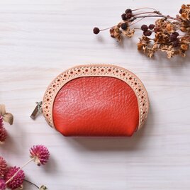 メダリオンの小銭入れ＊朱色＊