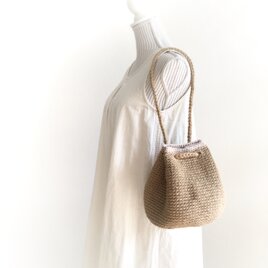 クヴァレ＊2way＊麻ひもバッグ＊edging《エクリュ》