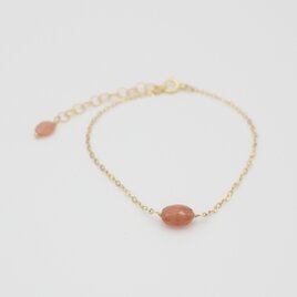 インカローズの一粒ブレスレット