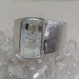 鉱物の表情＊aquamarine 925 ring