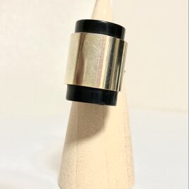 メタルヴィンテージボタン　ワイヤーリング