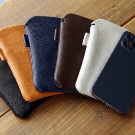 《LIONA》レザースリーブケース Large　iPhone・スマホケース　《5colors》　