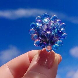 *Always*青紫の紫陽花ポニーフックの画像
