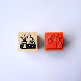 季節限定SALE＜ゴム製スタンプ＞海の思い出（夏）の画像