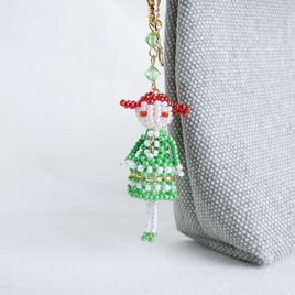 ファスナーチャーム [ミレイ] ビーズ ドール マスコット 女の子 人形